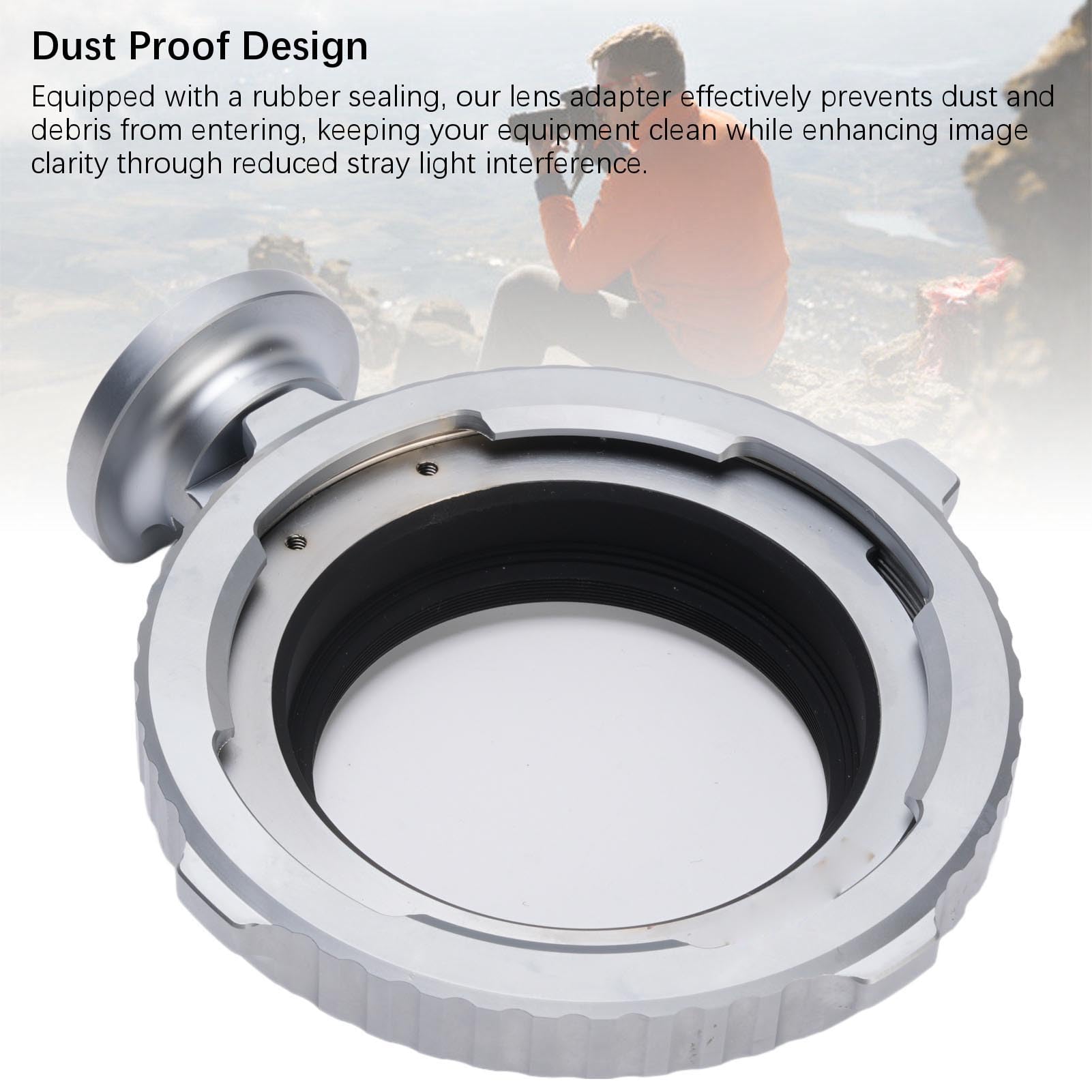Diyeeni Adaptador de Lente PL a EF, Aleación de Aluminio, Ligero y Duradero con Sellado de Goma y Bloqueo Giratorio, para Cámaras con Montura EF 5D Mark 6D Mark 1D X