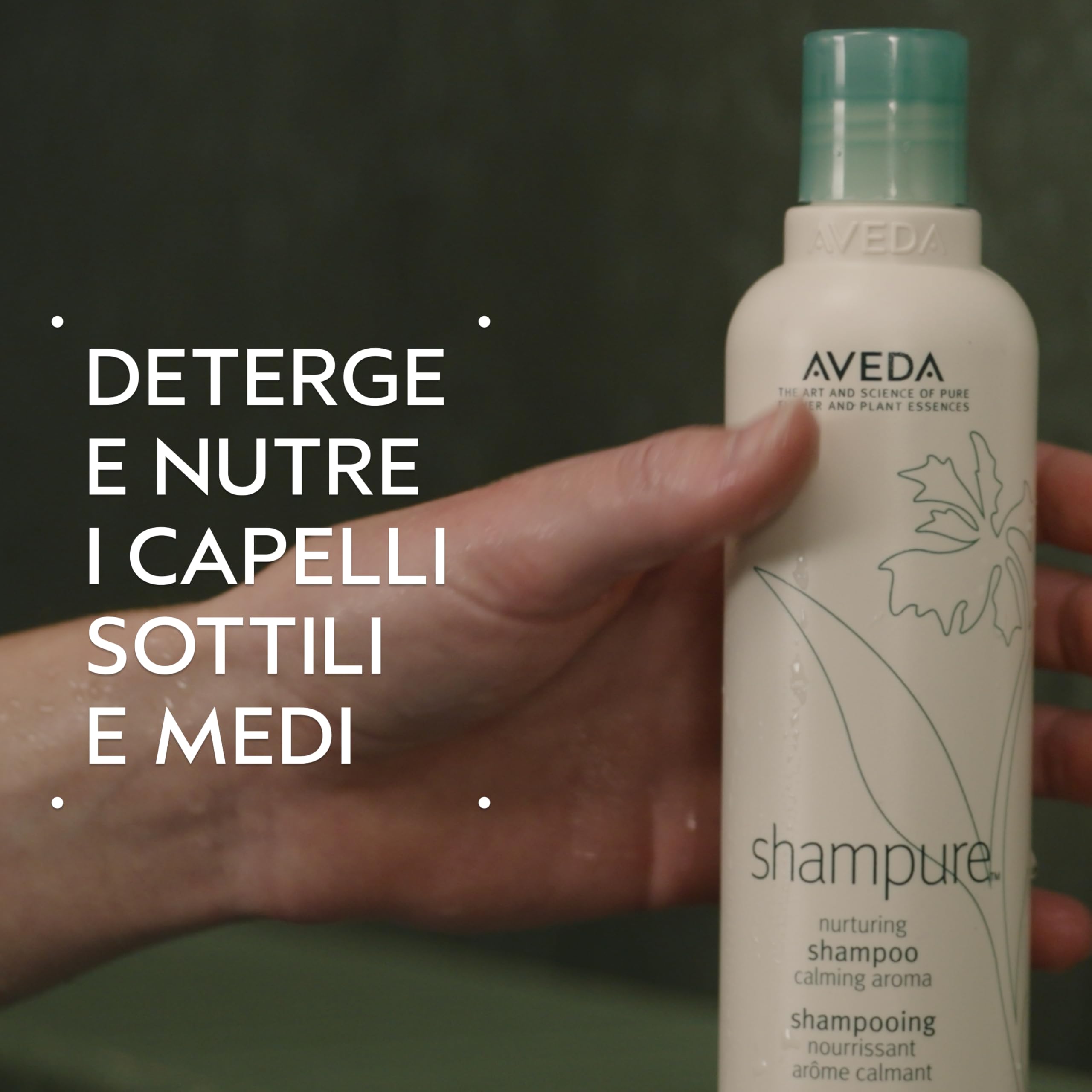 Aveda Shampure Shampoo Nutriente per Capelli da Sottili a Medi | Shampoo formula naturale - Aroma calmante di lavanda e ylang ylang