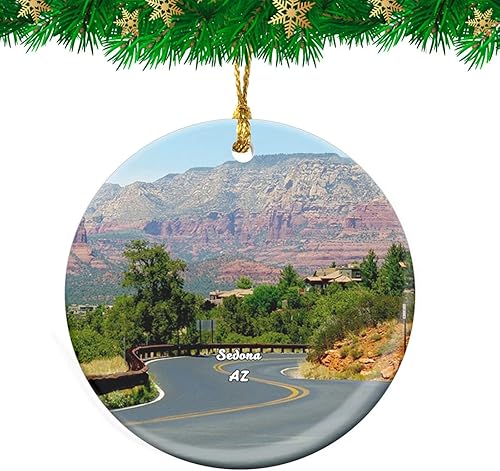 Road Sedona Arizona USA - Adorno de Navidad, recuerdo de viaje, colgante de árbol de Navidad personalizado
