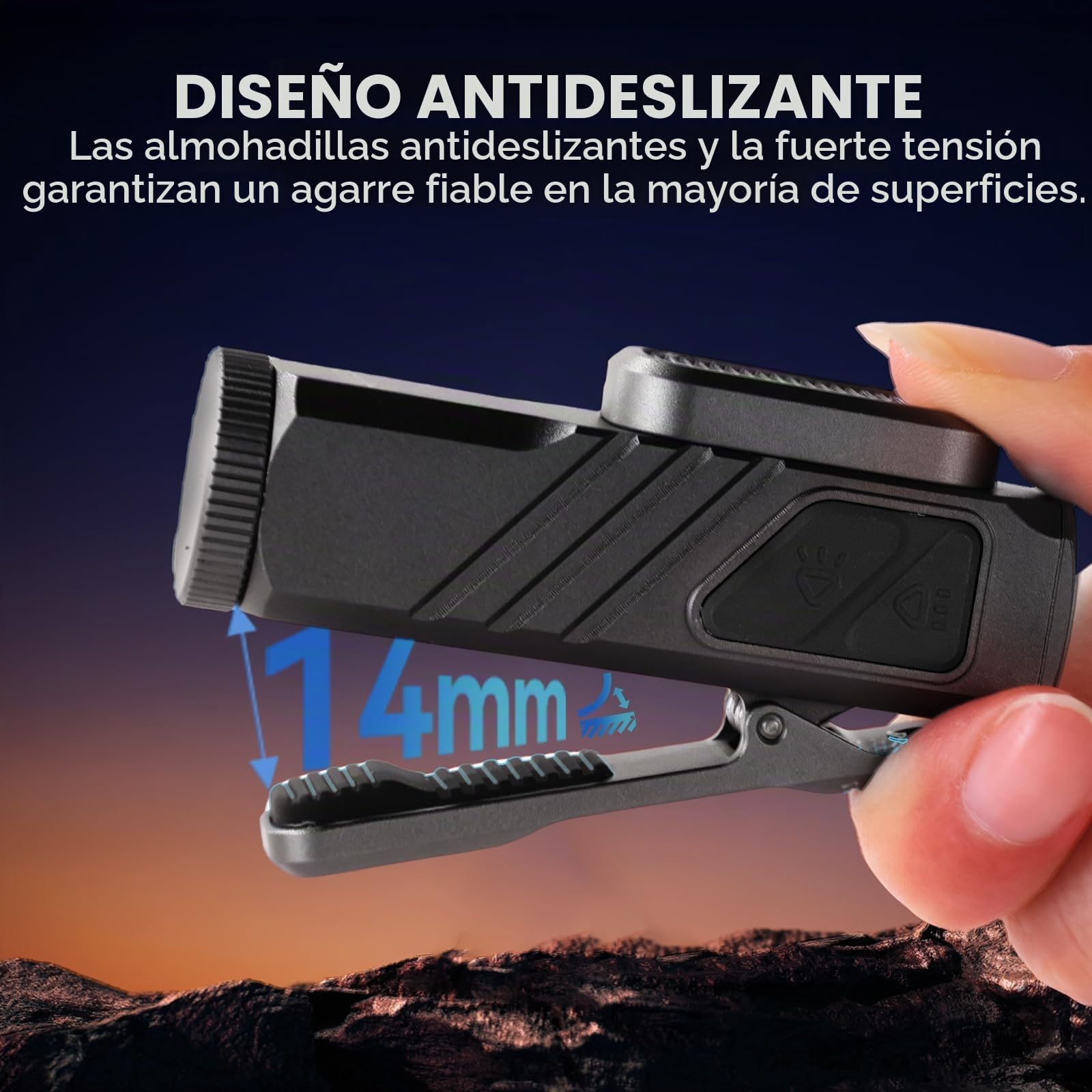 sofirn ST10 EDC - Linterna recargable con clip con luz roja, 1000 lúmenes brillante IPX6, multimodo, magnética, pequeña luz de bolsillo con señalización, ciclismo, camping, emergencia