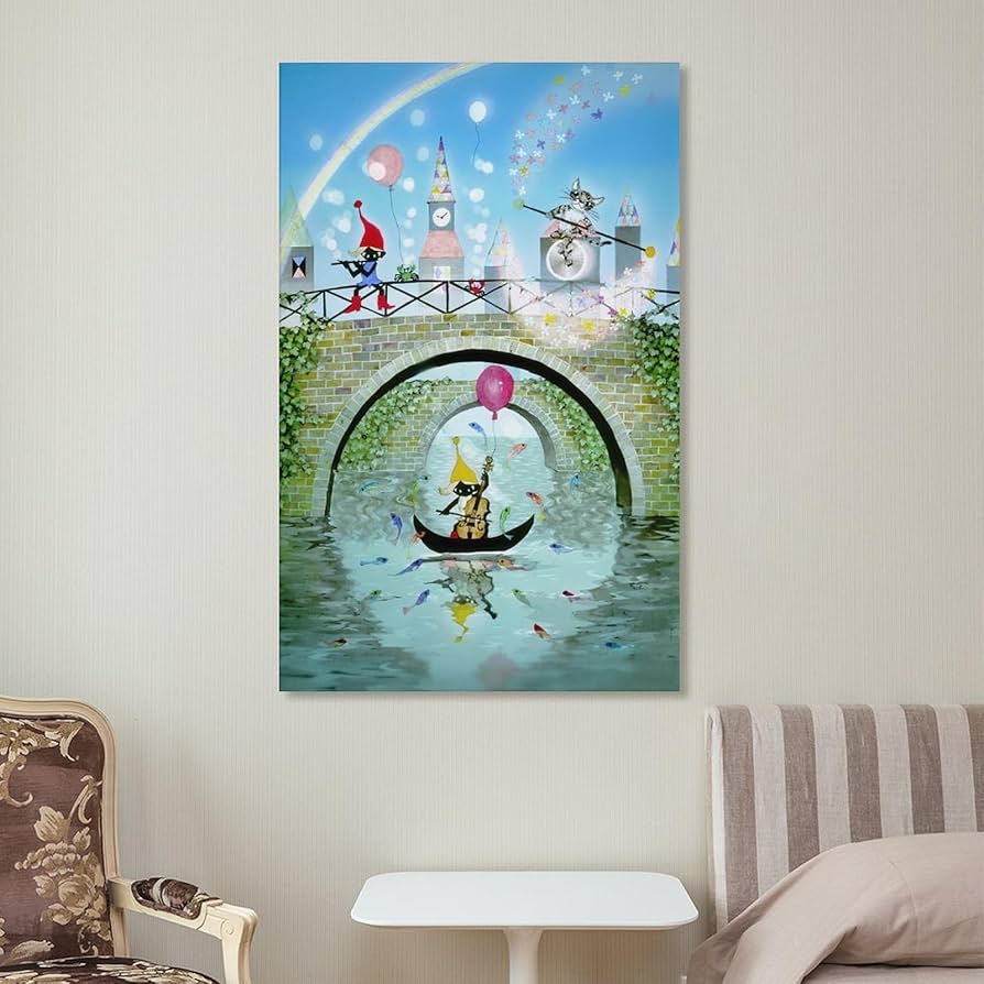 Amazon.co.jp: 藤城清治 本当の雨がやんだら 絵画 ポスター 工芸品の