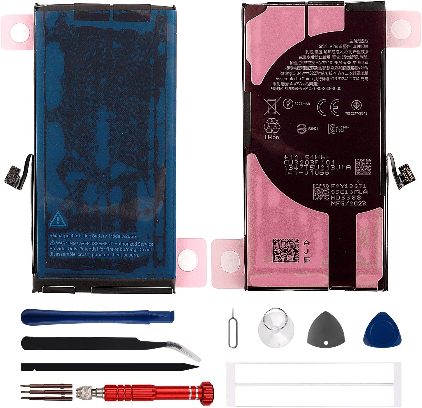 Duotipa New A2655 Battery for iPhone Series 13 with Repair Tools Kit