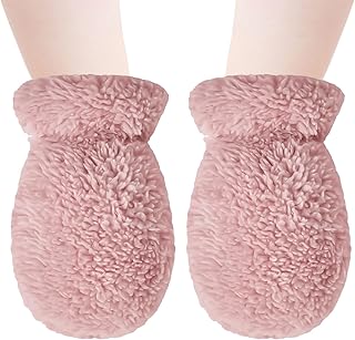 [Nankoyal] キッズミトン - ユニセックス かわいい ニット手袋 - 保温 引っかき防止 男の子用ミトン | 対象年齢0-12ヶ月 子供 寒さ対策 雪遊び 家庭用 旅行用