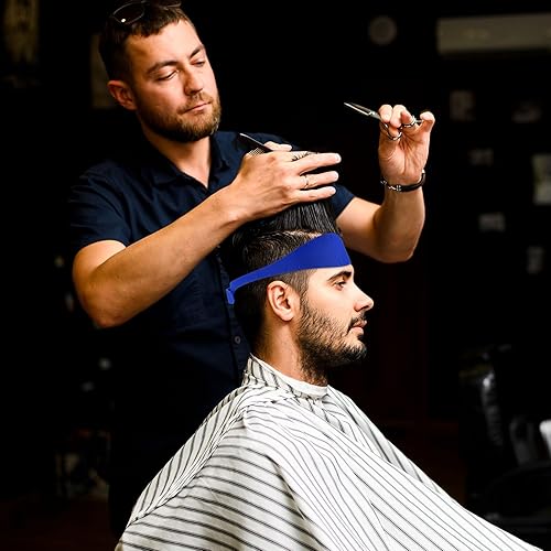 Miniatura 2 de Plantilla de afeitado de escote y guía de corte de cabello, banda de corte de pelo curvada de silicona para corte de pelo DIY creando línea de