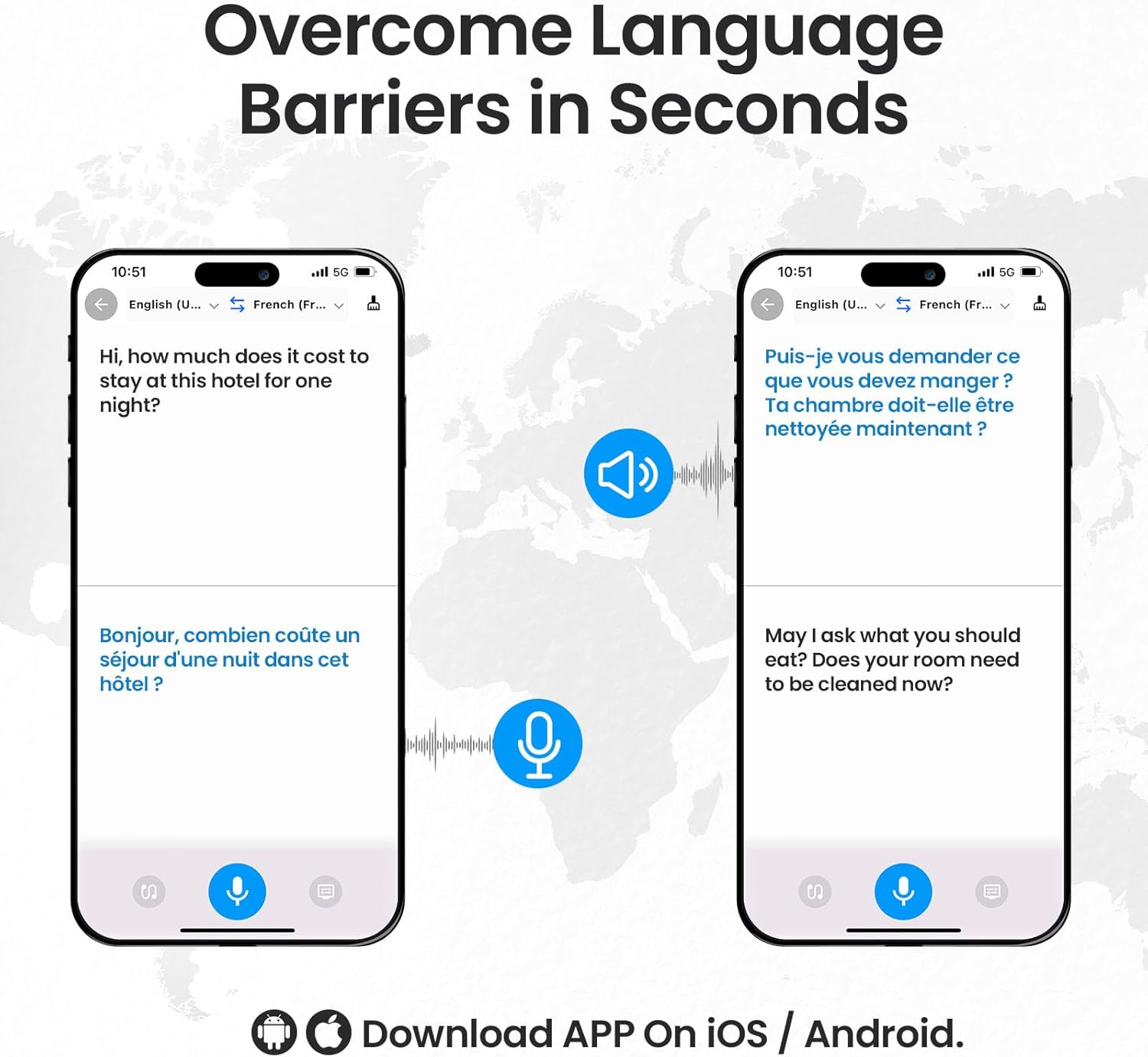 Ai Translation Earbuds, Premium Business Real Time Ear-Hanging Translator, 145 Languages & Accents, Easy Use, HD Sound, Long Battery Life, Fast Reaction for Travel Business Learning