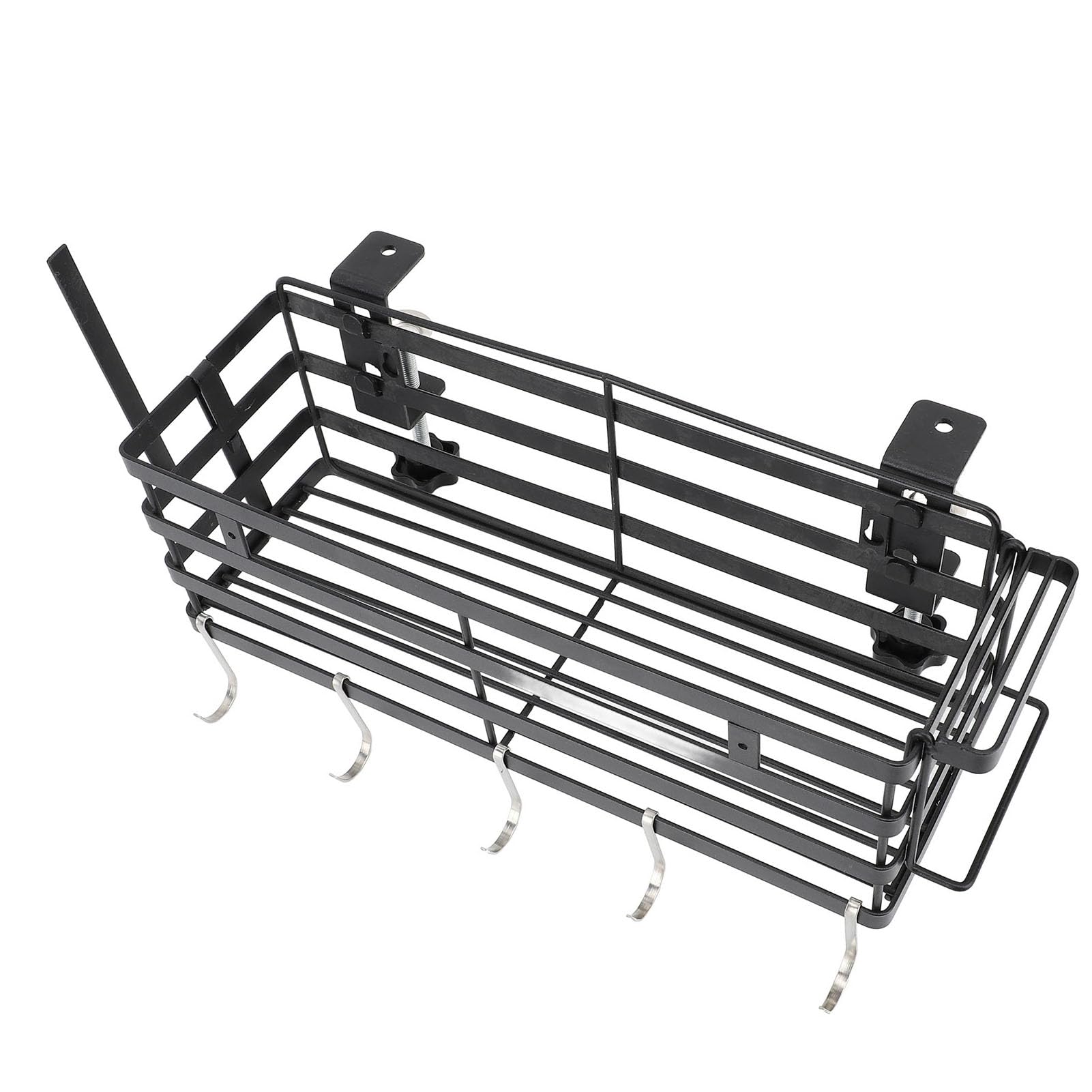 Organizzatore per piastre, Piastra portatile per campeggio all'aperto, Portaoggetti per accessori per barbecue con portautensili magnetico, portacoltelli e portasciugamani di