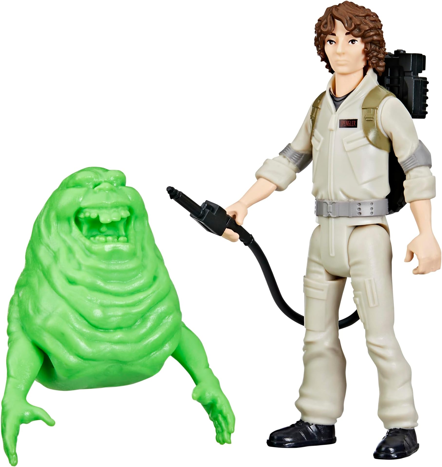 Ghostbusters Fright Features Trevor Spengler Action Figure with Ecto-Stretch Tech Slimer Ghost Toy Accessory, Ghostbusters Toys for Kids Ages 4+