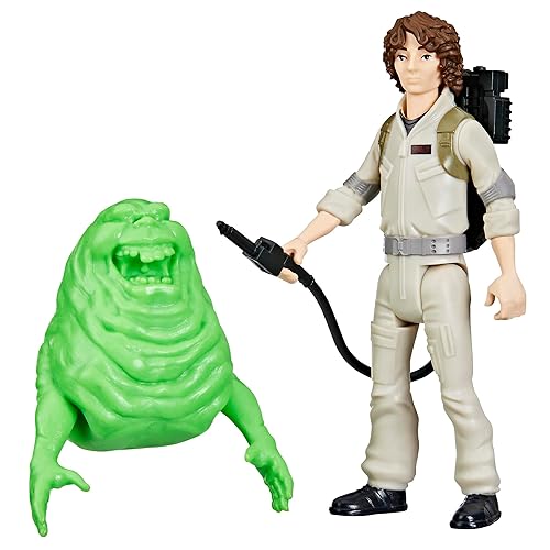Ghostbusters Fright Features Trevor Spengler Action Figure with Ecto-Stretch Tech Slimer Ghost Toy Accessory, Ghostbusters Toys for Kids Ages 4+