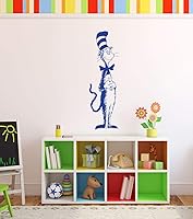Vista 8 de Calcomanía de pared de vinilo con silueta de gato en el sombrero. Decoración temática del hogar para dormitorio de los niños, sala