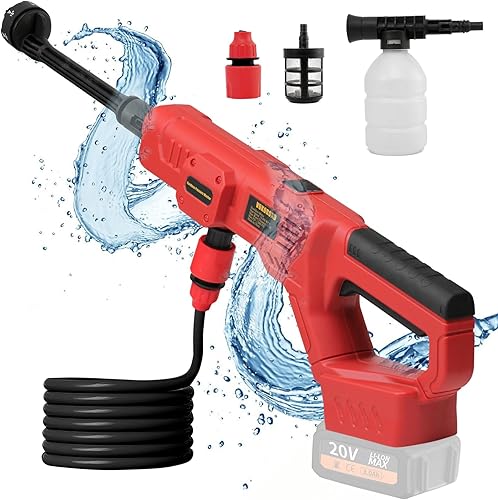 Lavadora a presión inalámbrica para batería Milwaukee M18, Lavadora de energía portátil inalámbrica 1000PSI, Lavadora a presión manual para coche