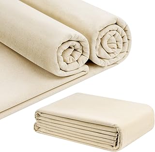 10 Yards Muslin Fabric Cotton Fabric by Yard 63" Wide Unbleached Natural Cotton Fabric Roll Fabric Backing Material Quilting Sewing Draping Fabric for Sewing Material Apparel Curtain Sheet Craft