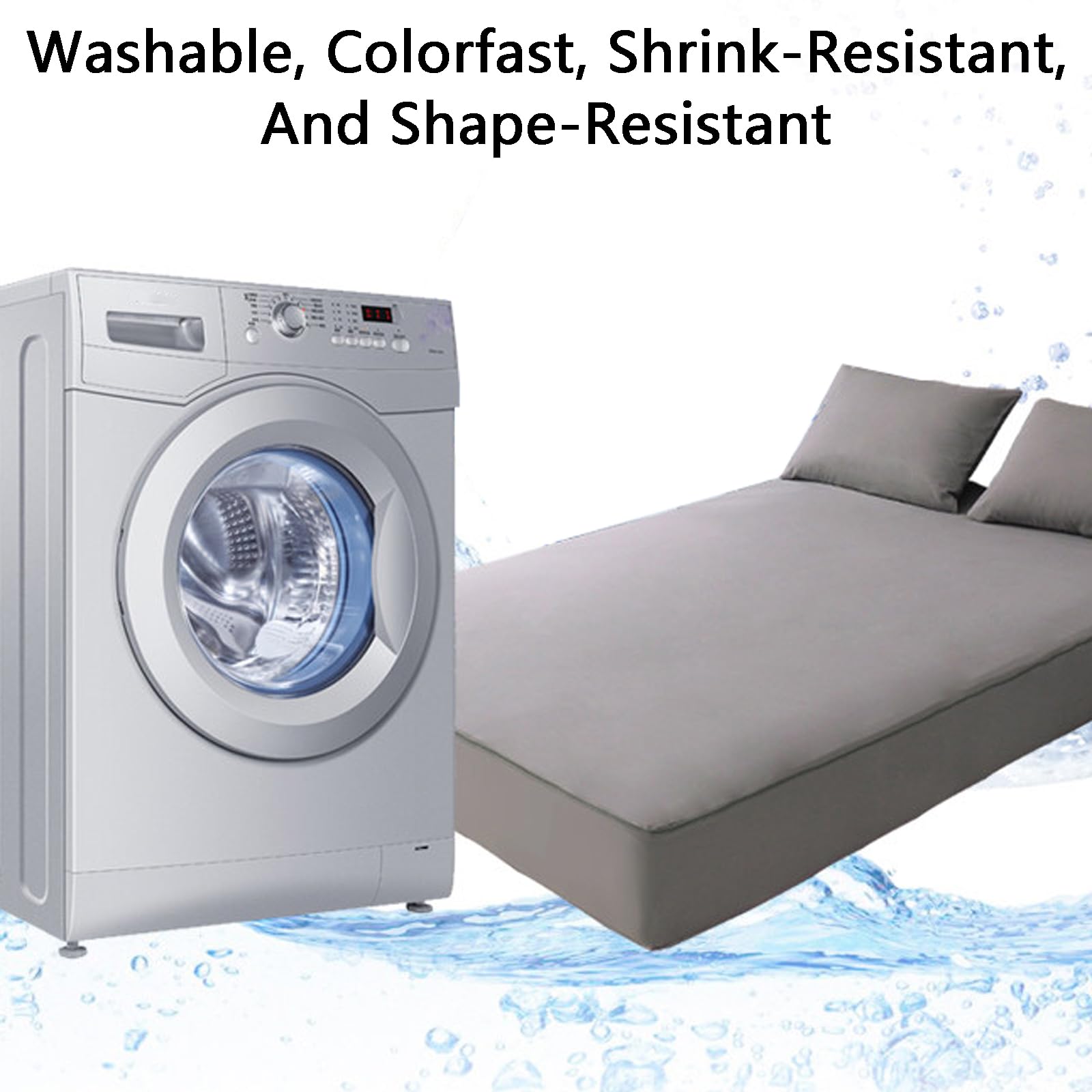 Waschbarer vollständiger Matratzenschoner, 360 °, staub- und wasserdicht, ideal zur Linderung von Allergien, Schutz vor Bettwanzen, pflegeleicht