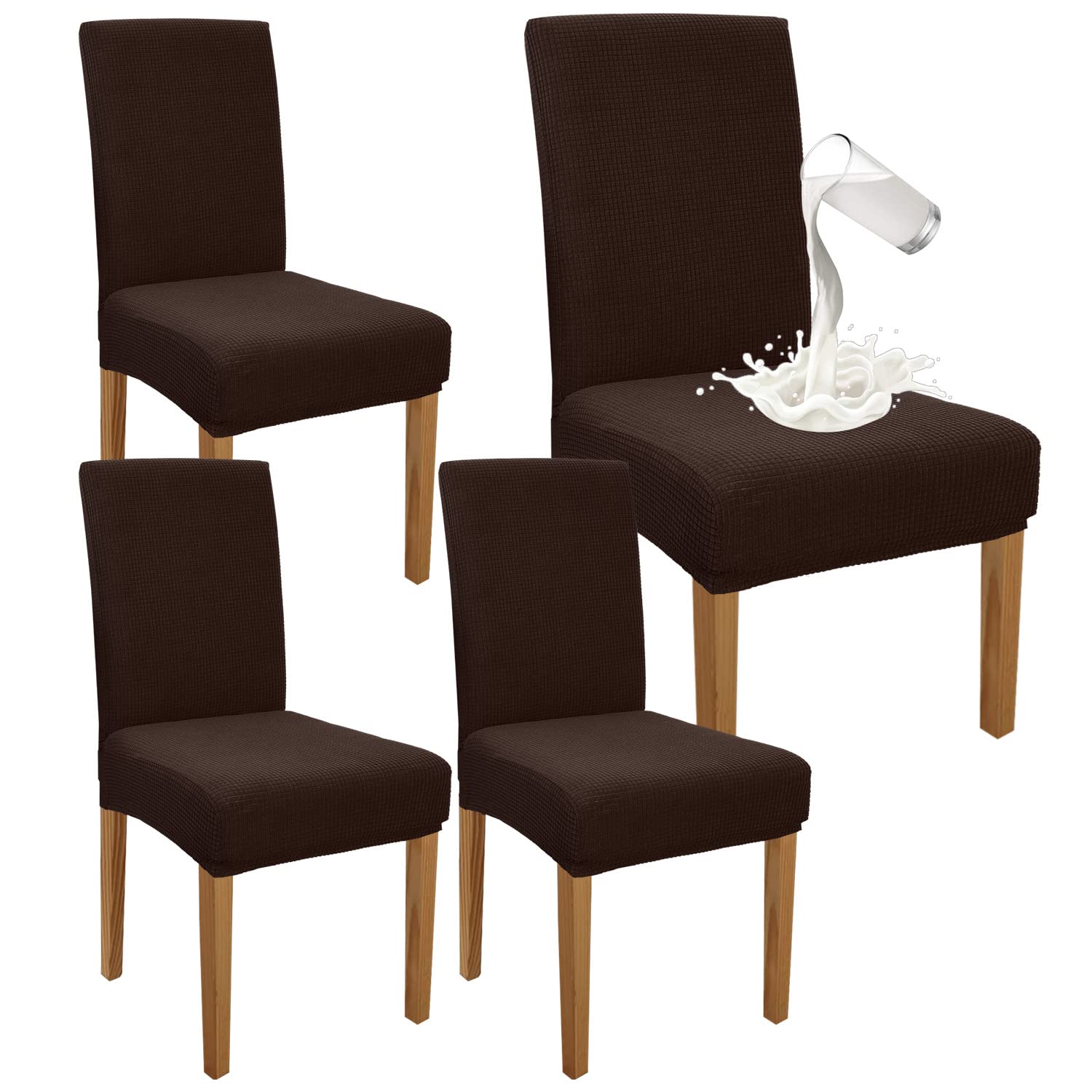 Granbest Premium Wasserdicht Esszimmer Stuhl Abdeckungen, Stretch Hohen Zurück Stuhlhussen Slipcover Für Esszimmer, Abnehmbaren Stuhl Schutz Für Bankett, Küche, Party