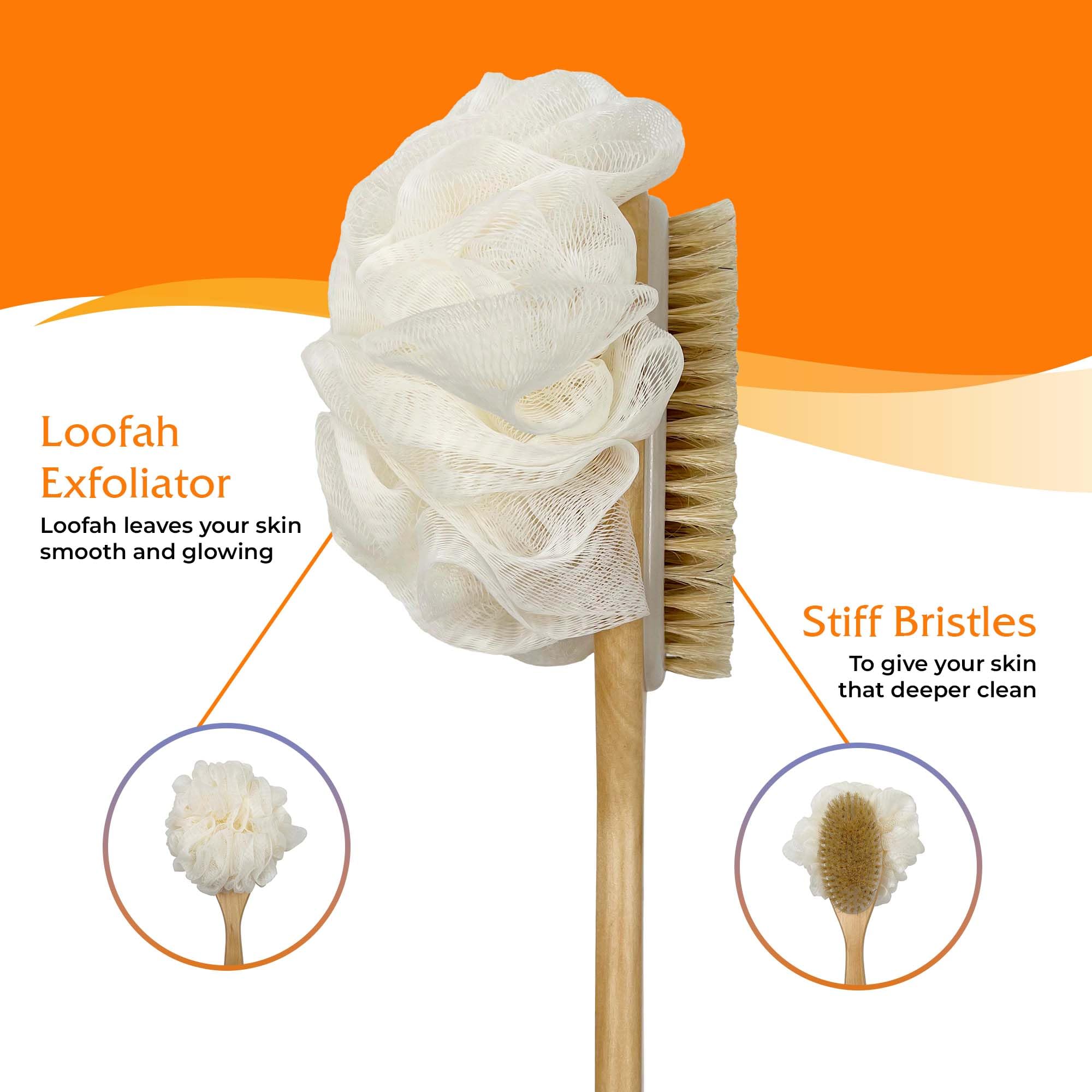 Hanstock Back Scrubber 43cm Long Wooden Handle - Image 2