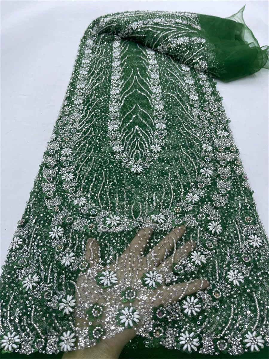 Pizzo francese Guisolid per abiti da sposa africani neri e rossi ricami tessuti