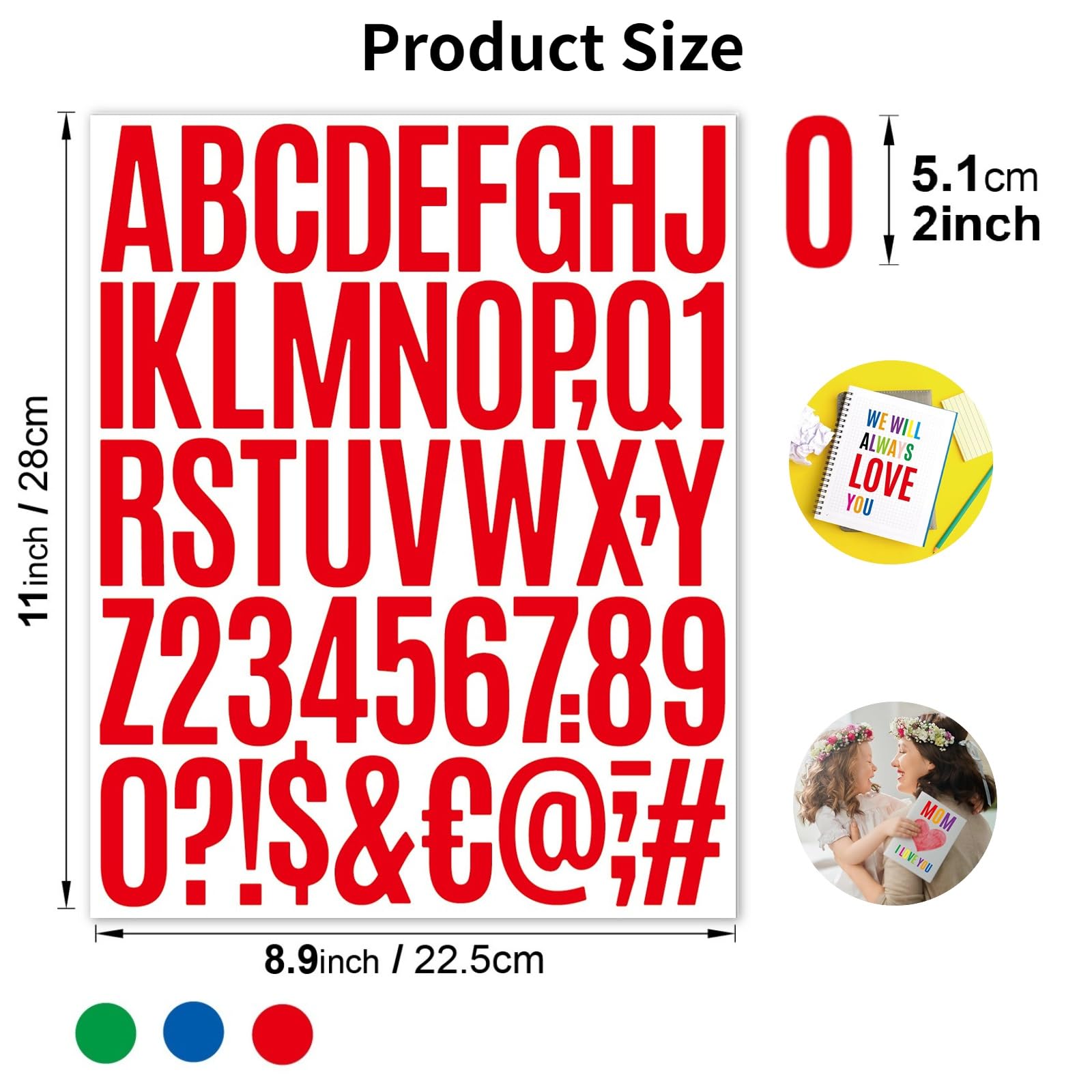 Email Address Sign Sticker Mailbox Address Stickers 500 Pcs 2-Inch Vinyl Letter Stickers - Self ...