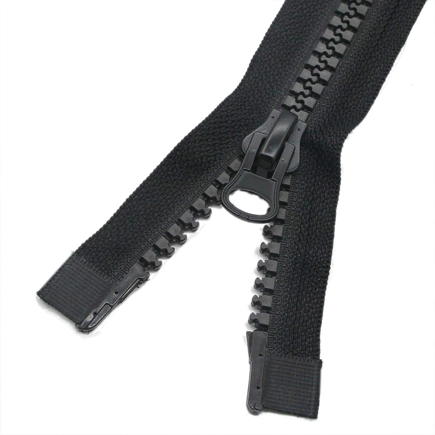 Leekayer #10 25 Inch Zippers for Sewing - Slider, Two Way Separating, Plastic, Heavy Duty Resin, 25" Bulk - Image 3