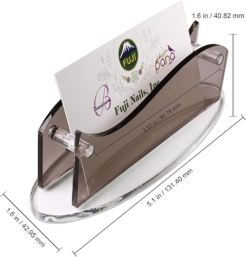 Miniatura 7 de Beauticom Tarjetero transparente  Soporte horizontal para tarjetas de visita de escritorio  (estilo estándar, 6 piezas)