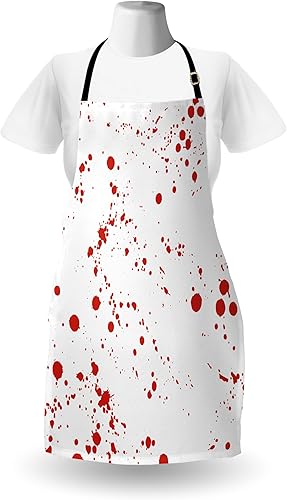 Miniatura 2 de Ambesonne Halloween Apron, Unisex Kitchen Bib with Adjustable Neck for Cooking Gardening