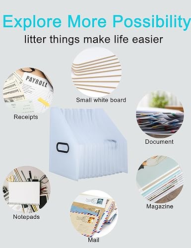 Miniatura 6 de Soporte para portapapeles – Soporte de portapapeles extensible de acordeón, soporte de almacenamiento vertical para tablero blanco