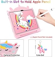 Vista 4 de VOFUOE Funda para iPad A16 de 11ª generación 2025, para iPad de 10ª generación 2022 de 10.9 pulgadas con protector de pantalla, llavero de muñeca