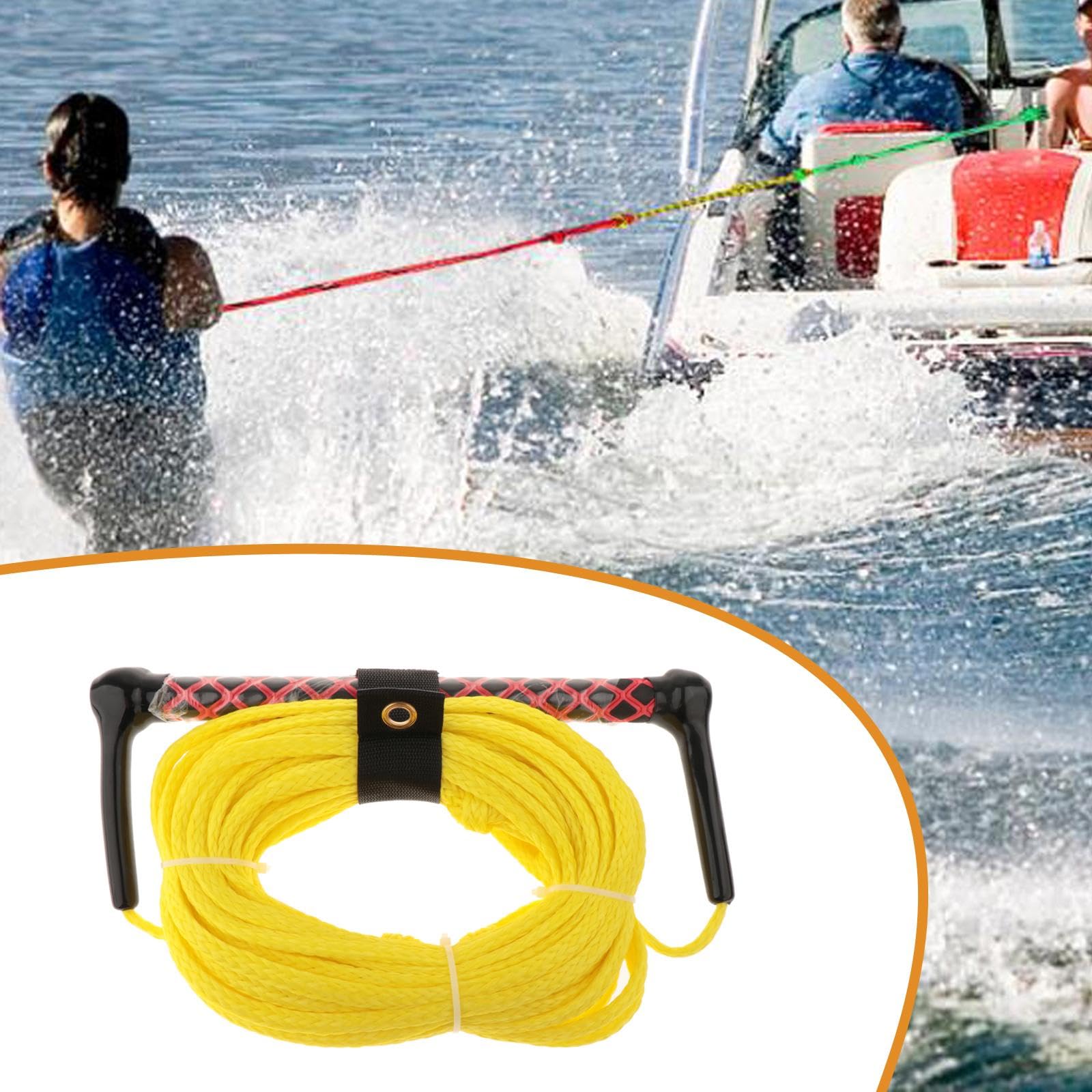 Cuerda de Esquí Acuático de Wakesurf para Deportes Acuáticos Cuerda de Remolque de Alta Resistencia para Uso con Mango Suave Adecuado para S
