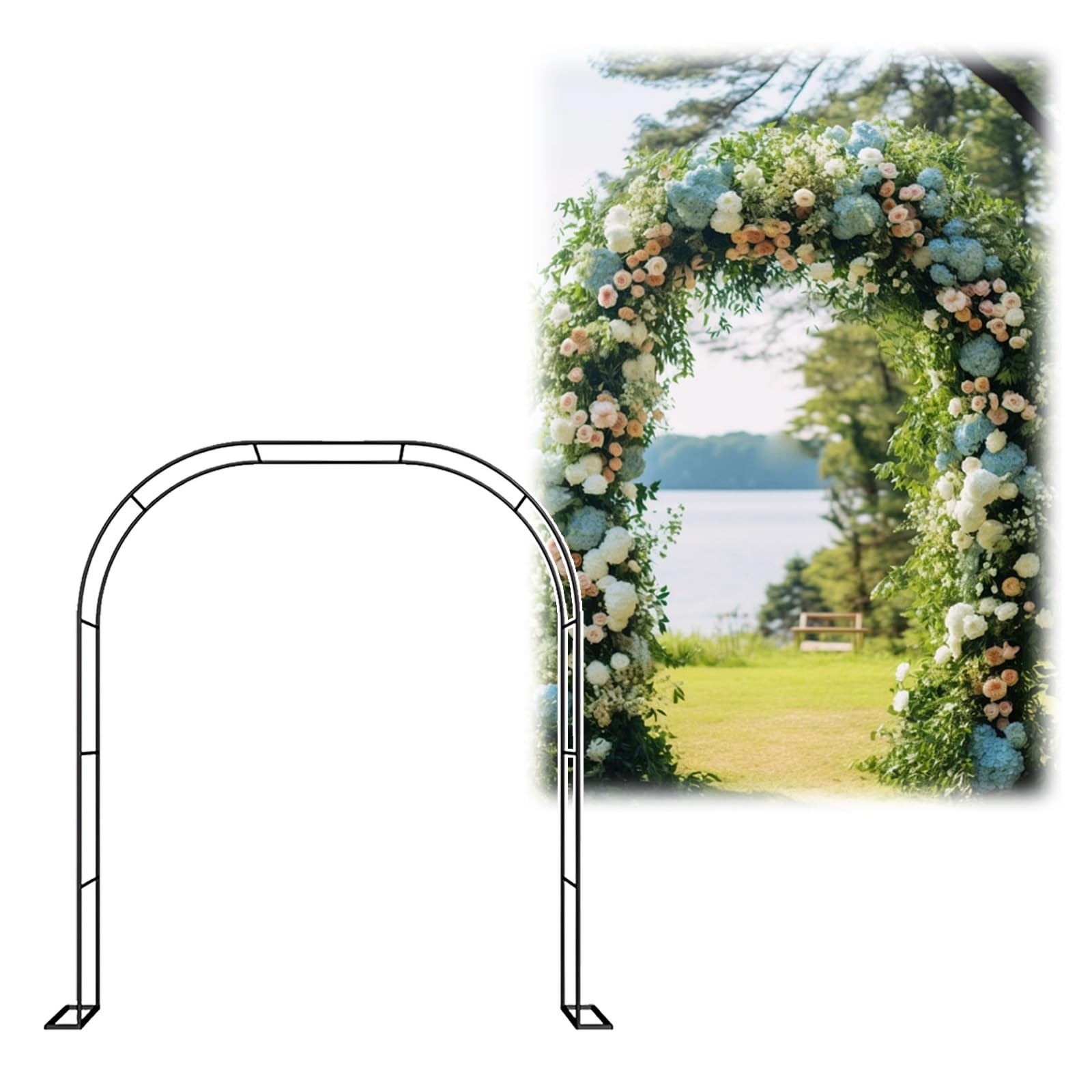 Arco de jardín resistente a la intemperie ideal para guiar plantas trepadoras y flores