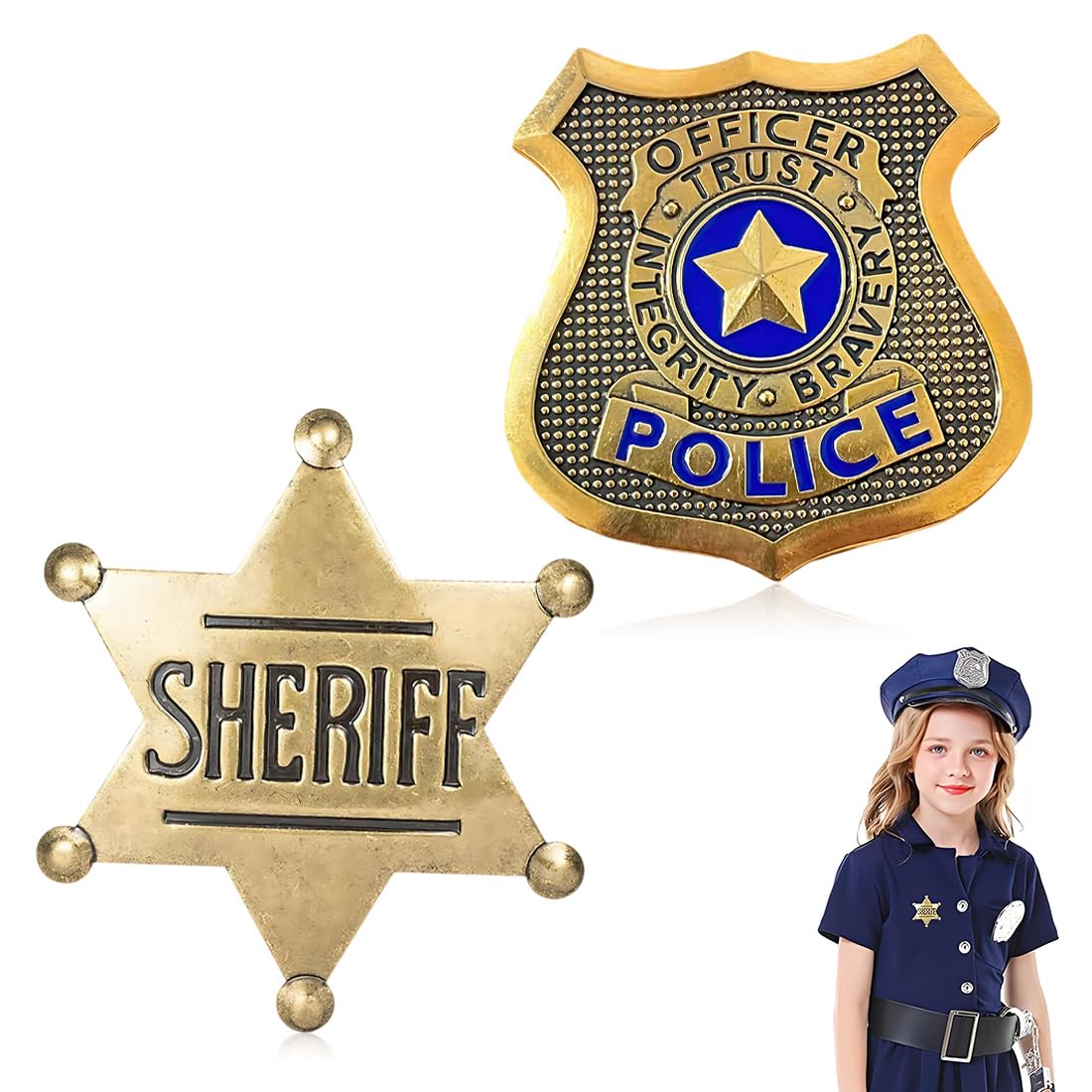 KINREX Disfraz de placa de policía para niños - Soporte de placa de policía falso premium KINREX KINREX | en línea