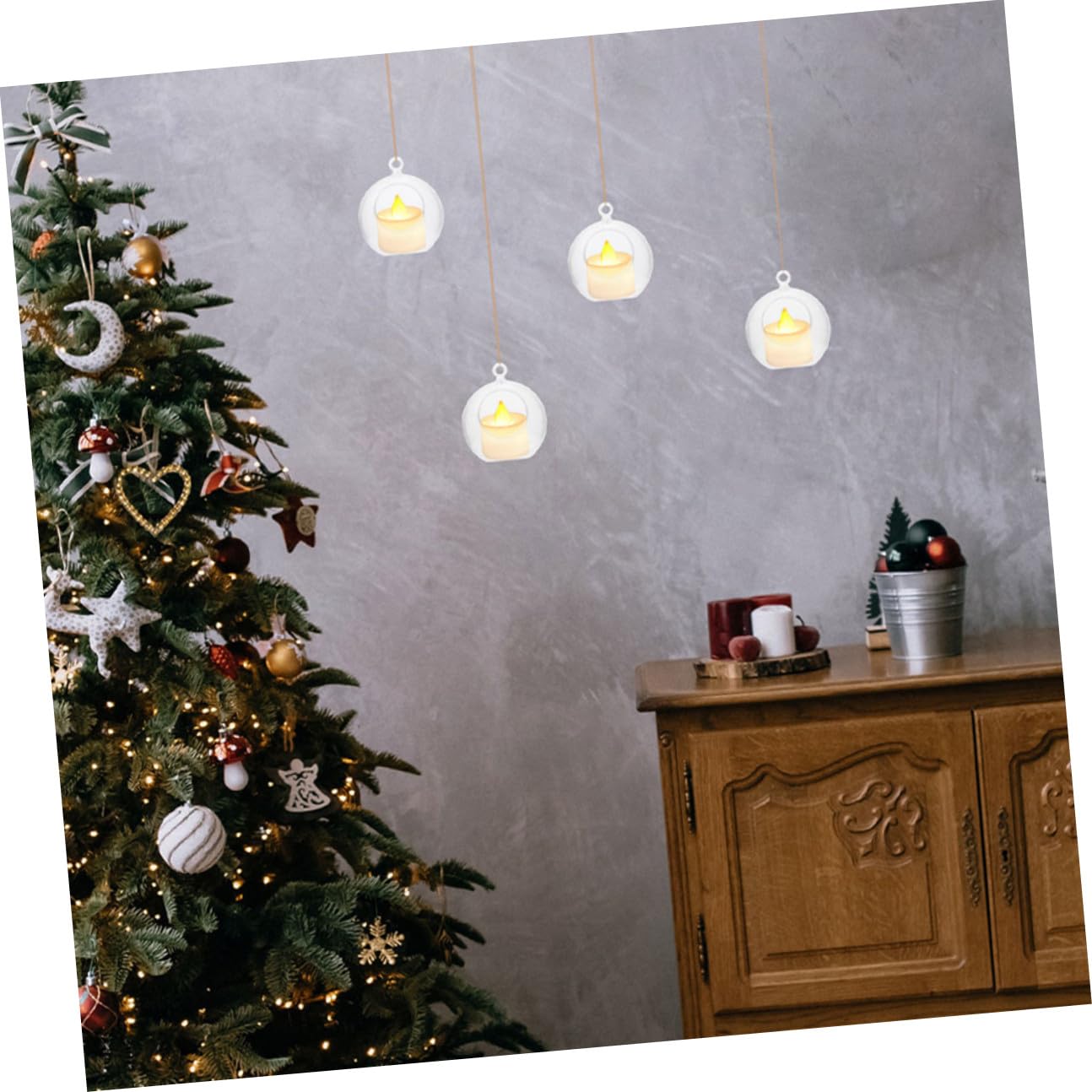 SOIMISS Boules de Noël Transparentes en Plastique Creuses 8 CM Lot de 20 Pièces Décorations à Suspendre Personnalisables Ornements Sphériques à Remplir pour Fêtes Mariages et
