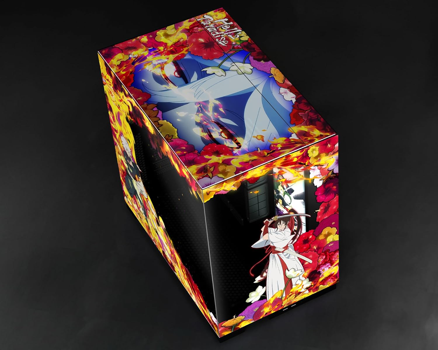 Hell's Paradise Computer Case Bundle – Lian Li O11 Dynamic EVO RGB E‑ATX/ATX/mATX PC Tower – with Embossed & UV Printed Artwork