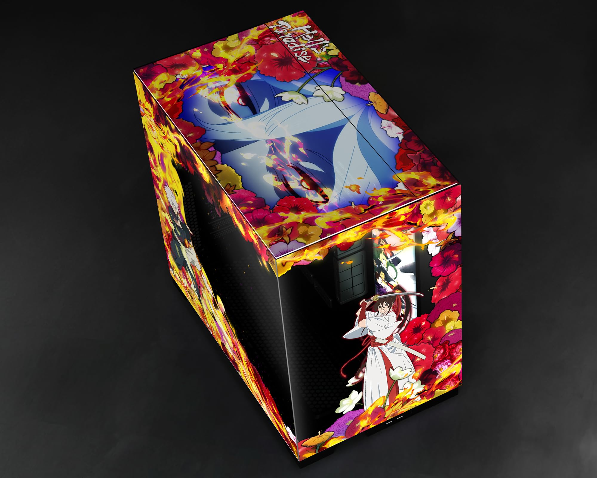 Starforge - Ensemble de boîtiers d'ordinateur Hell's Paradise - Tour PC Lian Li O11 Dynamic EVO RGB E-ATX/ATX/mATX - avec illustrations imprimées en relief et UV