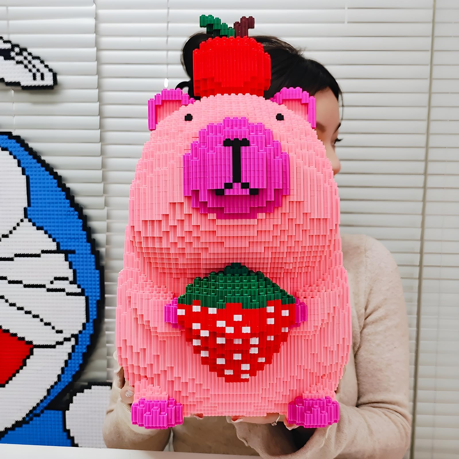 Capybara Micro Bausteine Set, Tier Capybara Mini Klemmbausteine Spielzeug, Tier Mini Bausteine Modell für Heim Büro Dekor, Kreativ Geschenk für Erwachsene (4146 Teile)