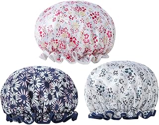 فوميز. 3 قطع من قبعة الشعر الليلية بونيهات للشعر، قبعة استحمام مزدوجة الطبقات، قبعة استحمام، قبعة استحمام، قبعة استحمام، قبعة استحمام، قبعة استحمام، قبعة استحمام، قبعة استحمام