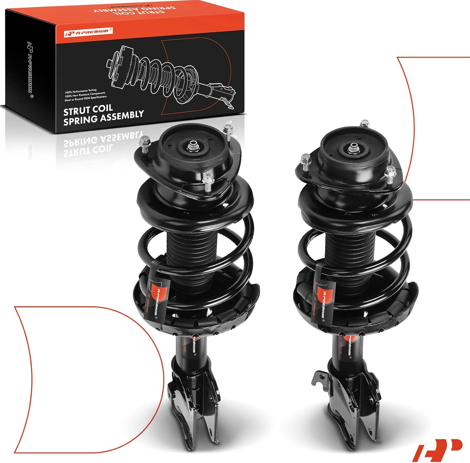 A-Premium Front Struts Compatible with Subaru Impreza 2004-2007 [WRX STI] - 2x Replacement Suspension Complete Strut Assembly Shock with Coil Spring