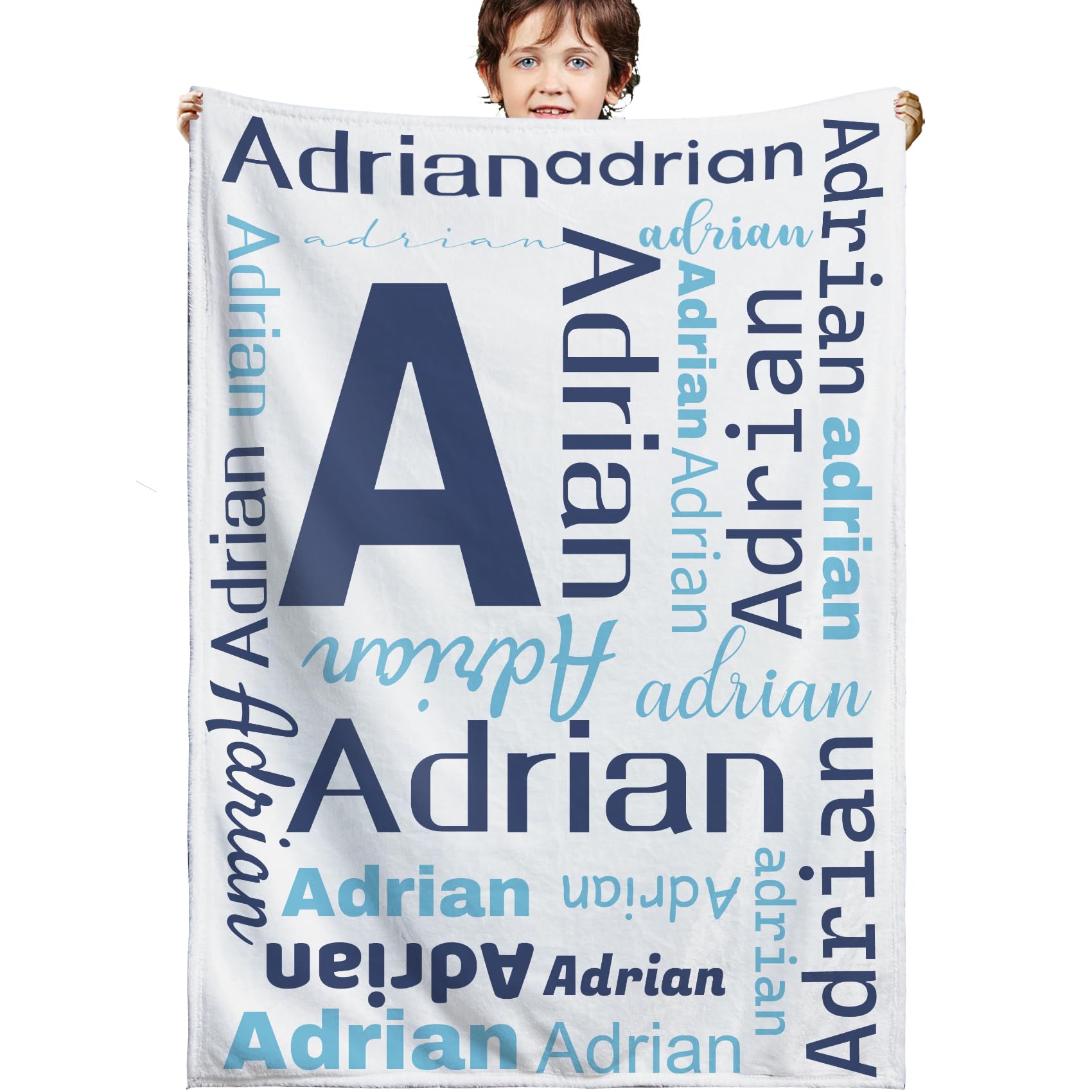 XNBTIM Personalised Baby Blanket,Customised Baby Blanket for Newborn,Custom Kids Blanket, Personalized Blankets for Kids adults,Name Blankets Personalized Kids,Birthday Christmas Valentines Day Gift