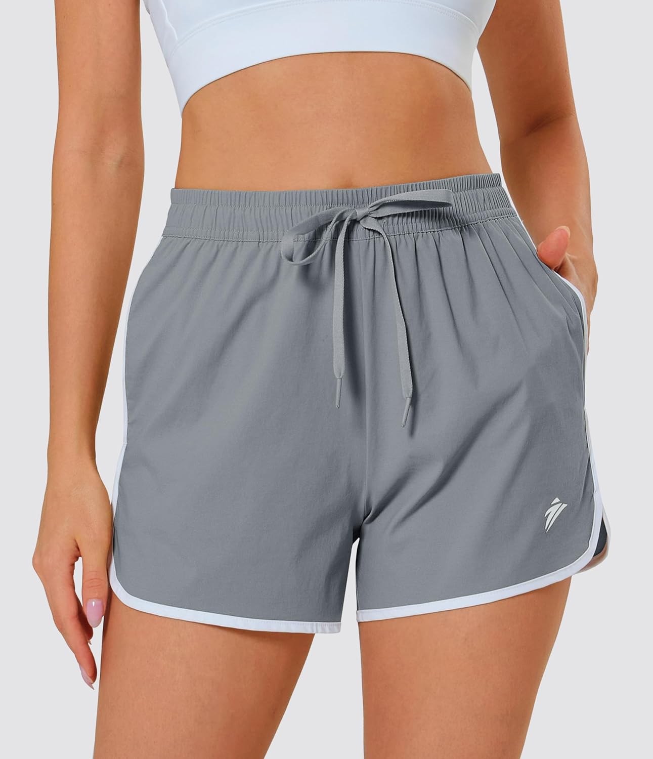 MAGCOMSEN Women's Athletic Shorts with Pockets Quick Dry Lightweight 3.5" Running Gym Workout Shorts Hiking Sport - Image 3