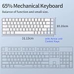 TMKB Wired Gaming Keyboard LED Backlit Ultra-Compact 60 Percent Keyboard,68 Keys Mechanical Keyboard with Separate Arrow/Control Keys, T68SE