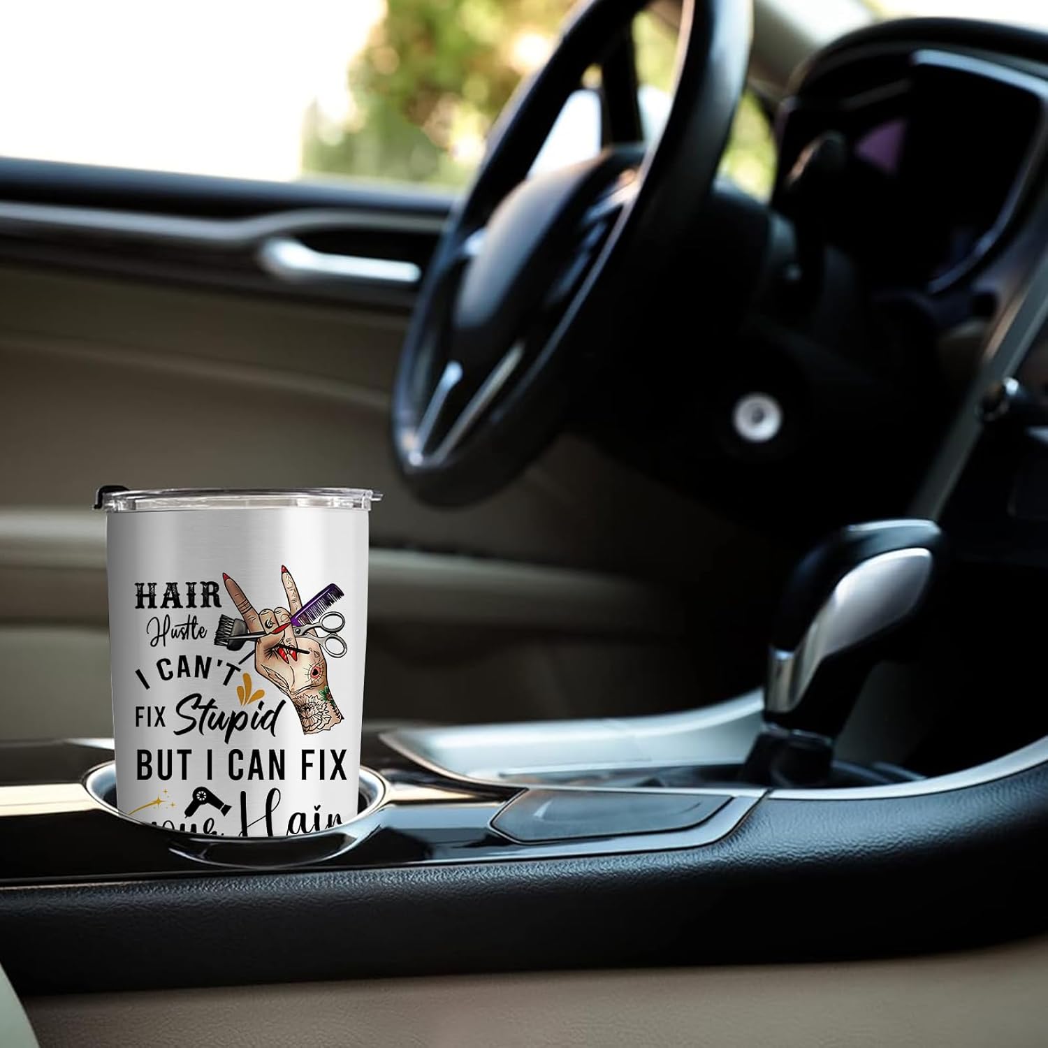 Hair Stylist Gifts: Stainless Steel Tumbler with Lid and Straw Coffee Mug, 20 OZ - Image 6