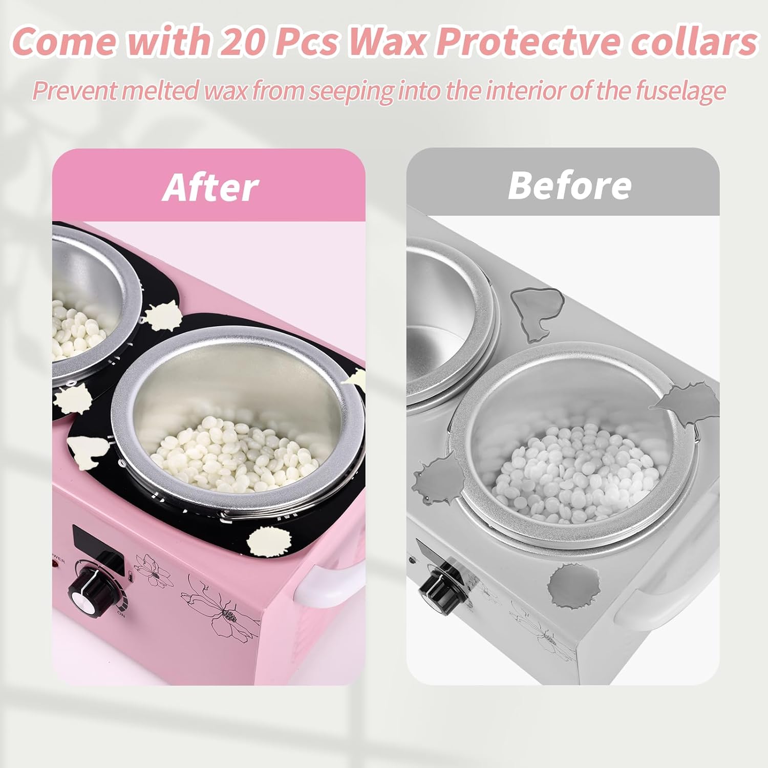 Double Wax Warmer Machine, Yofuly Professional Digital Waxing Kit for Women Hair Removal, Electric Hard Wax Pot Heater with Sticks and Collars for Home Spa Beauty Salon Esthetician Use - Image 5