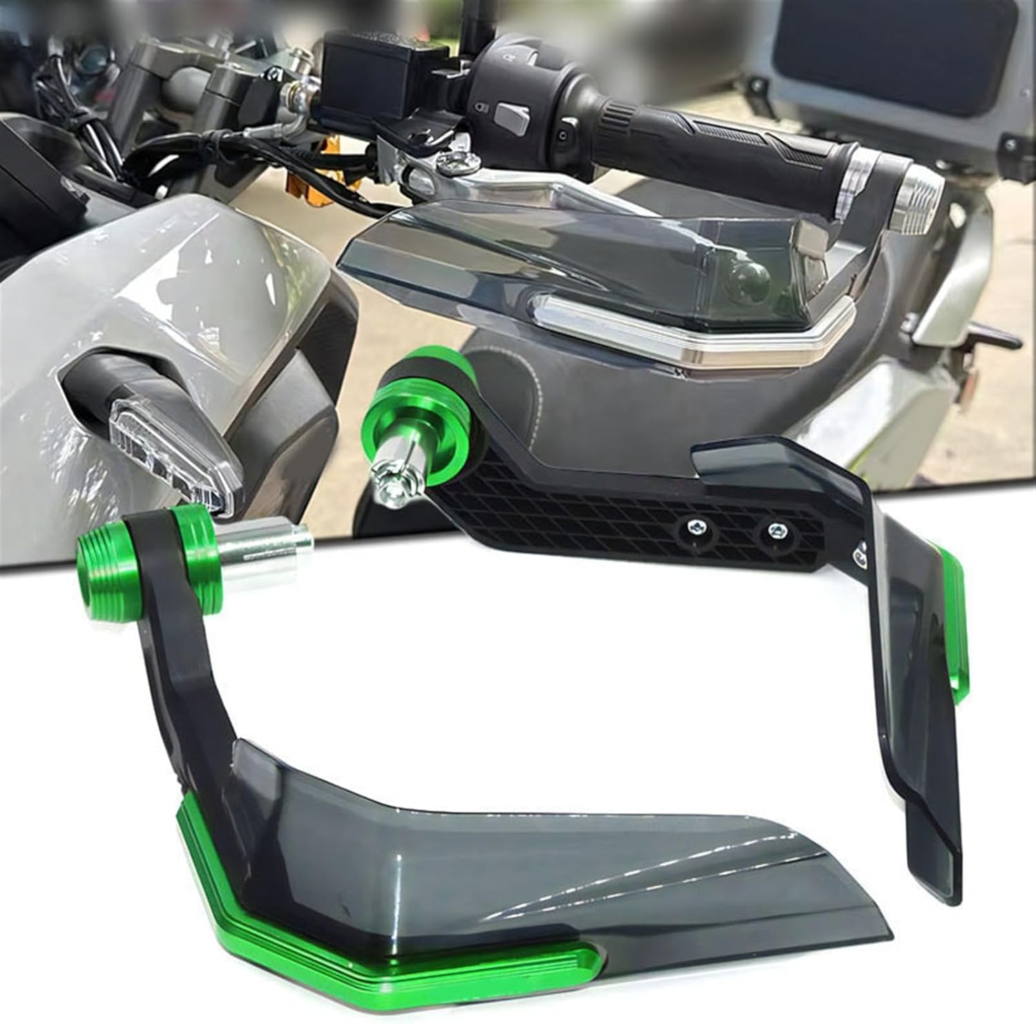 Motorcycle Handguards with Windscreen for Indian FTR 1200 S, FTR1200 Carbon/Rally Chief, Vintage Scout,Schwarz