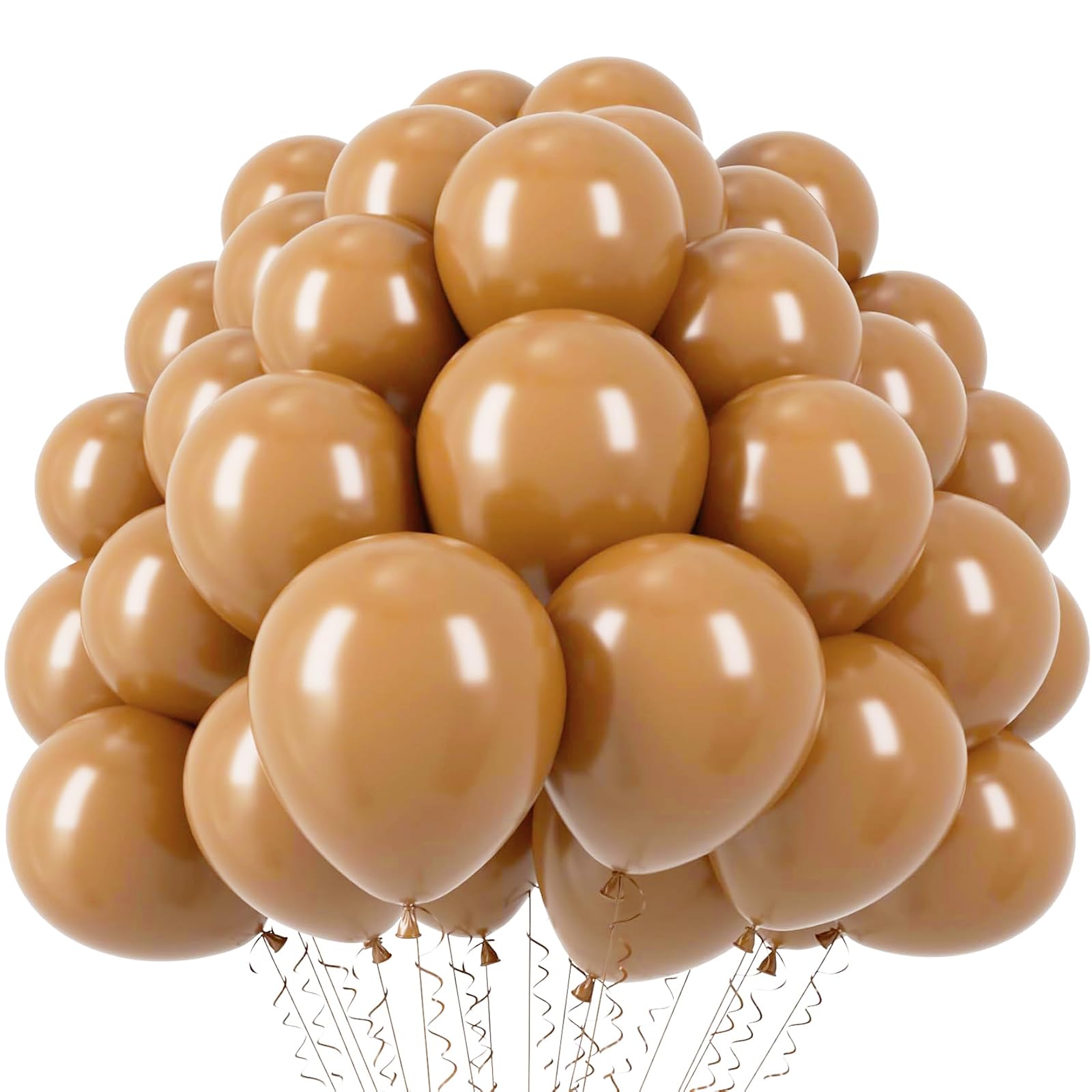Voircoloria 110pcs Brown Latex Party Balloons, 12inch