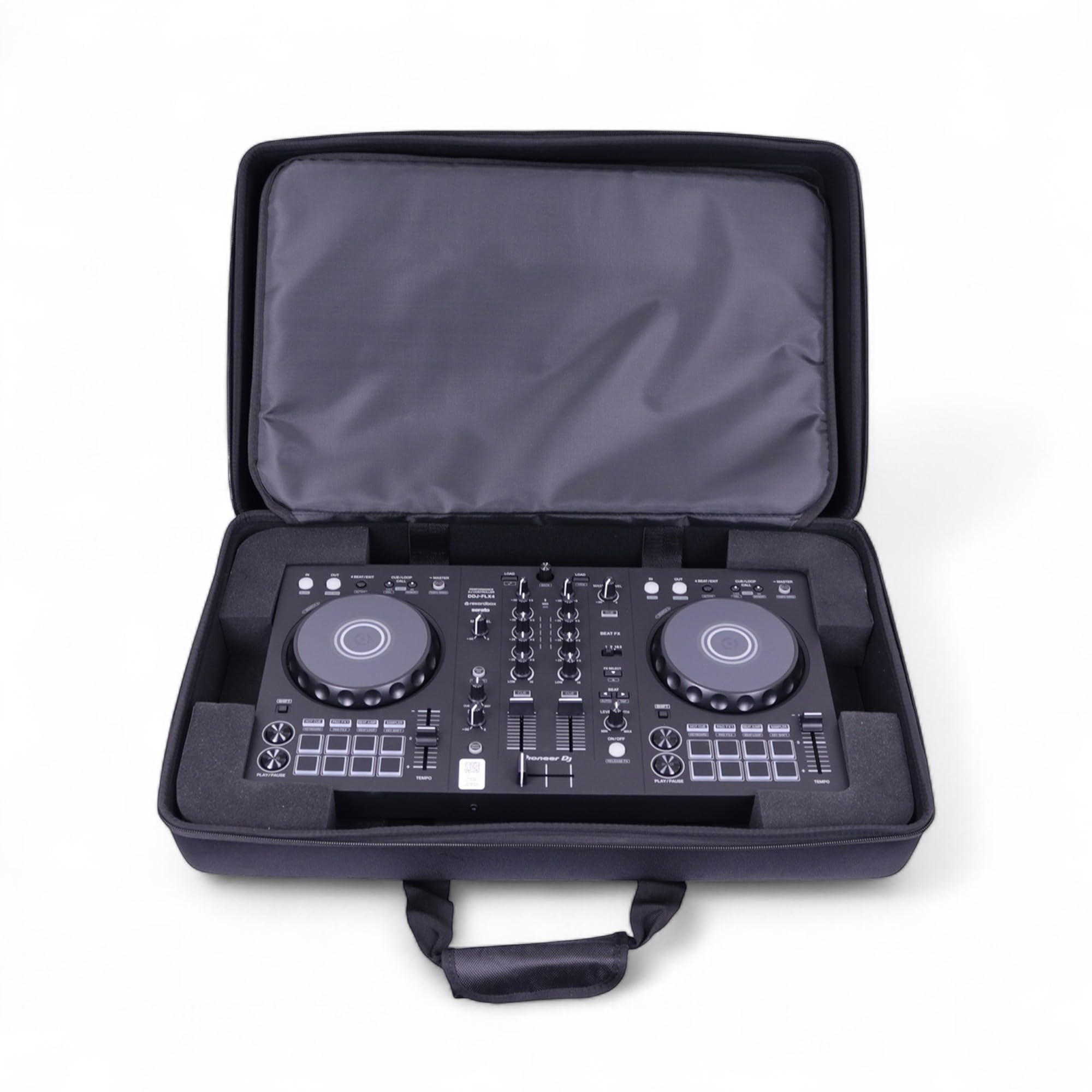 Protekt Borsa per Pioneer DDJ-FLX4 con tasche interne BFLX4IP DJ custodia rigida per controller Pioneer DJ, tasche per laptop, cuffie, cavi, Nero , 60 x 38 x 17 cm, Borsa per controller DJ