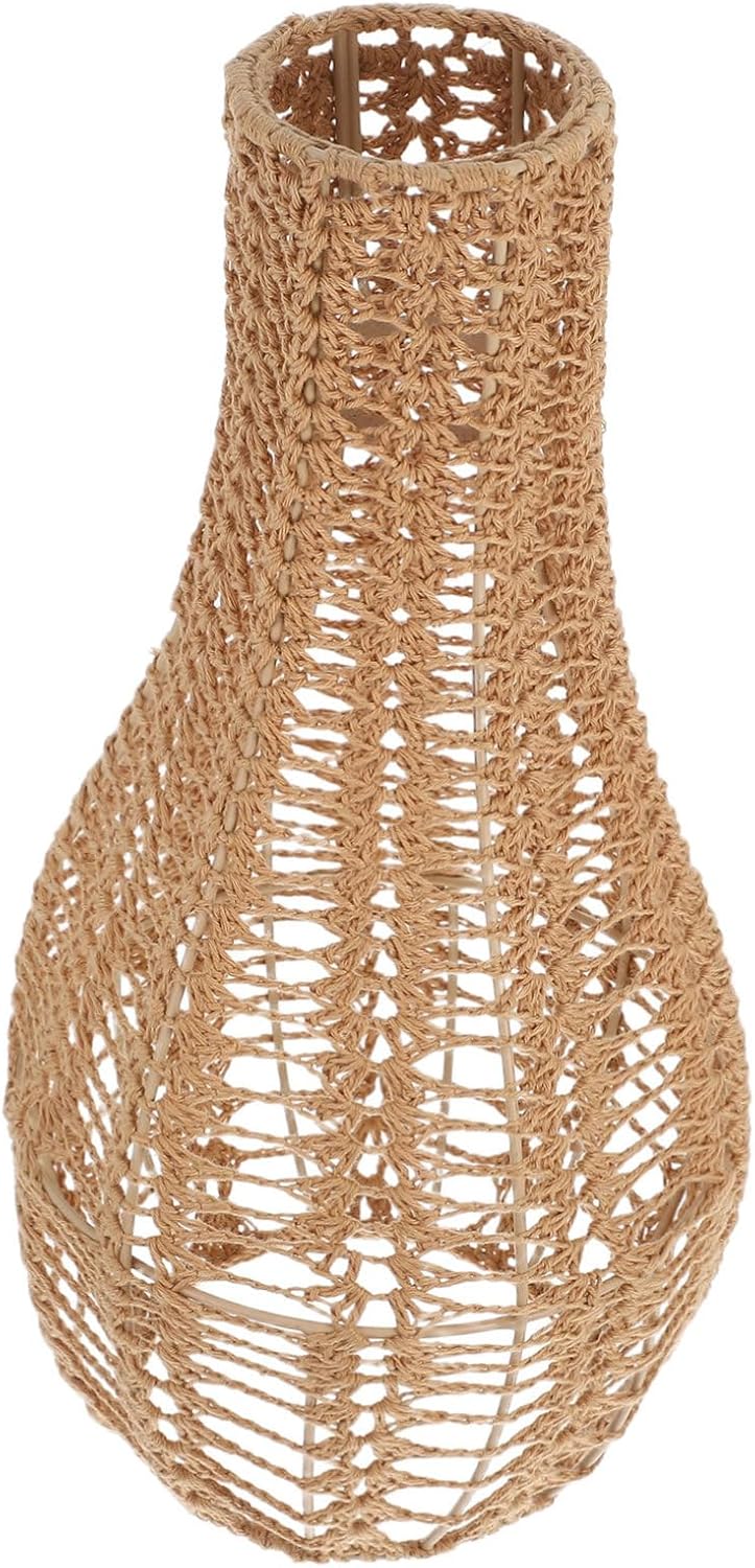 Alipis Rope Woven Lampshade Light Fixture for Pendant Ceiling and Wall Sconces Bohemian to Install Warm Glow for Living Room and Bedroom Decor