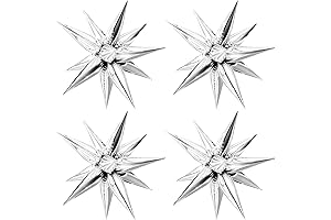 Moukiween - Explosion Star Foil Balloons (50 Pack)