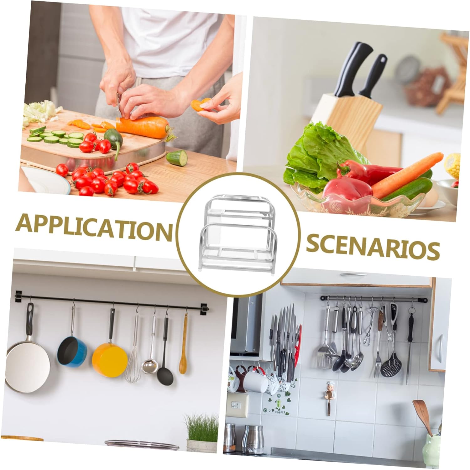 Amazon | Resafy マグネットナイフ 木製ブロックホルダーラック マグネットスタンド 強力強化マグネットキンブストリップ | Resafy  | 包丁立て 通販 3 ホーム ラック スタンド ホルダー キッチン ナイフ フレーム ナイフ ブロック ステンレス棚 ナイフブロックホルダー ナイフディスプレイスタンド カッターブロック ホームツール フォークホルダー カッターラック