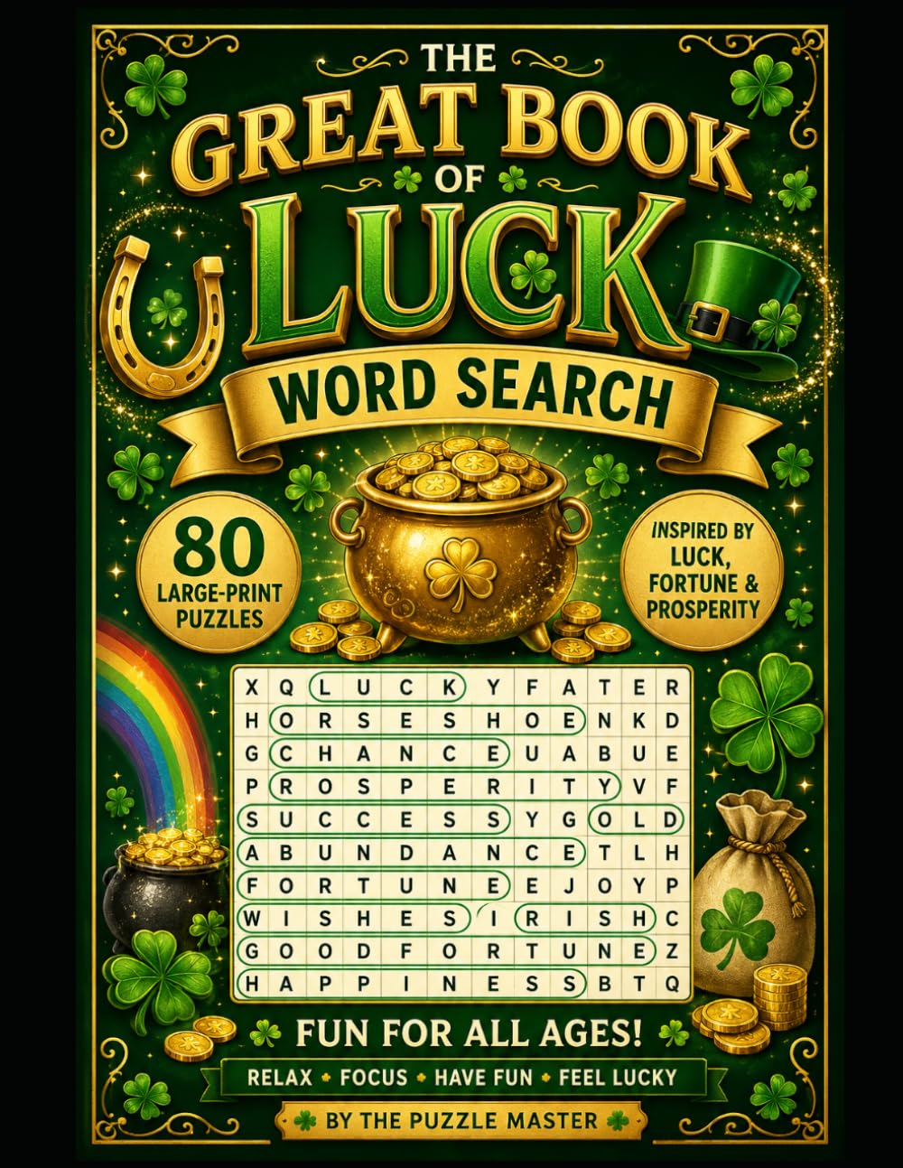 The Great Book of Luck Word Search: Lucky Finds: 80 Word Search Puzzles for Good Fortune