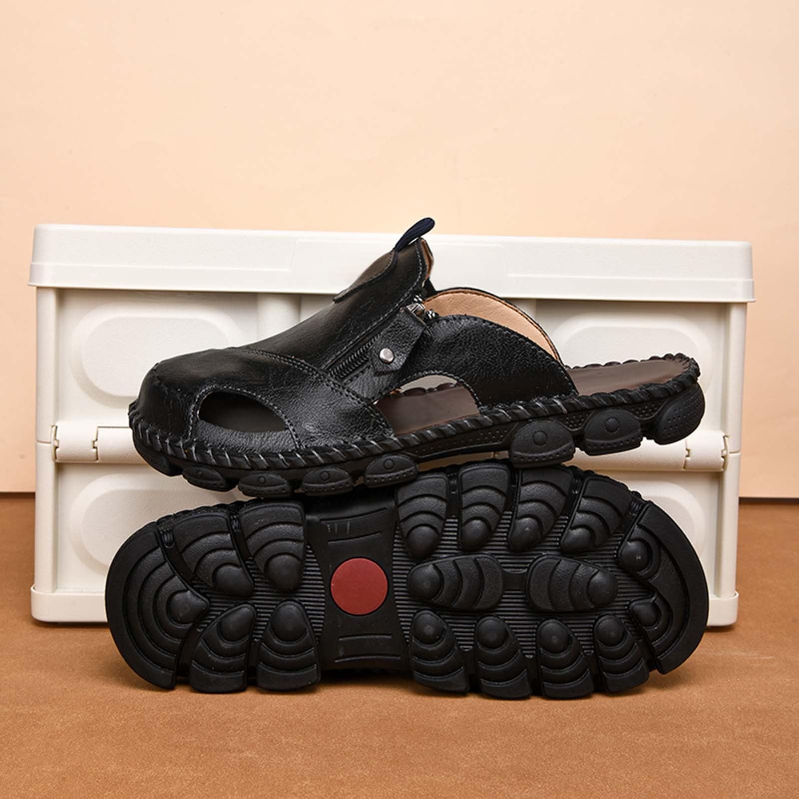 Sandalias Trekking Hombre Suela de Goma Malla Transpirable con Bandas Ajustables Talla Grande Zapatillas Deportivas Playa Abiertas Punta Cerrada Chancla Zapatilla Calzado Antideslizante Comodo