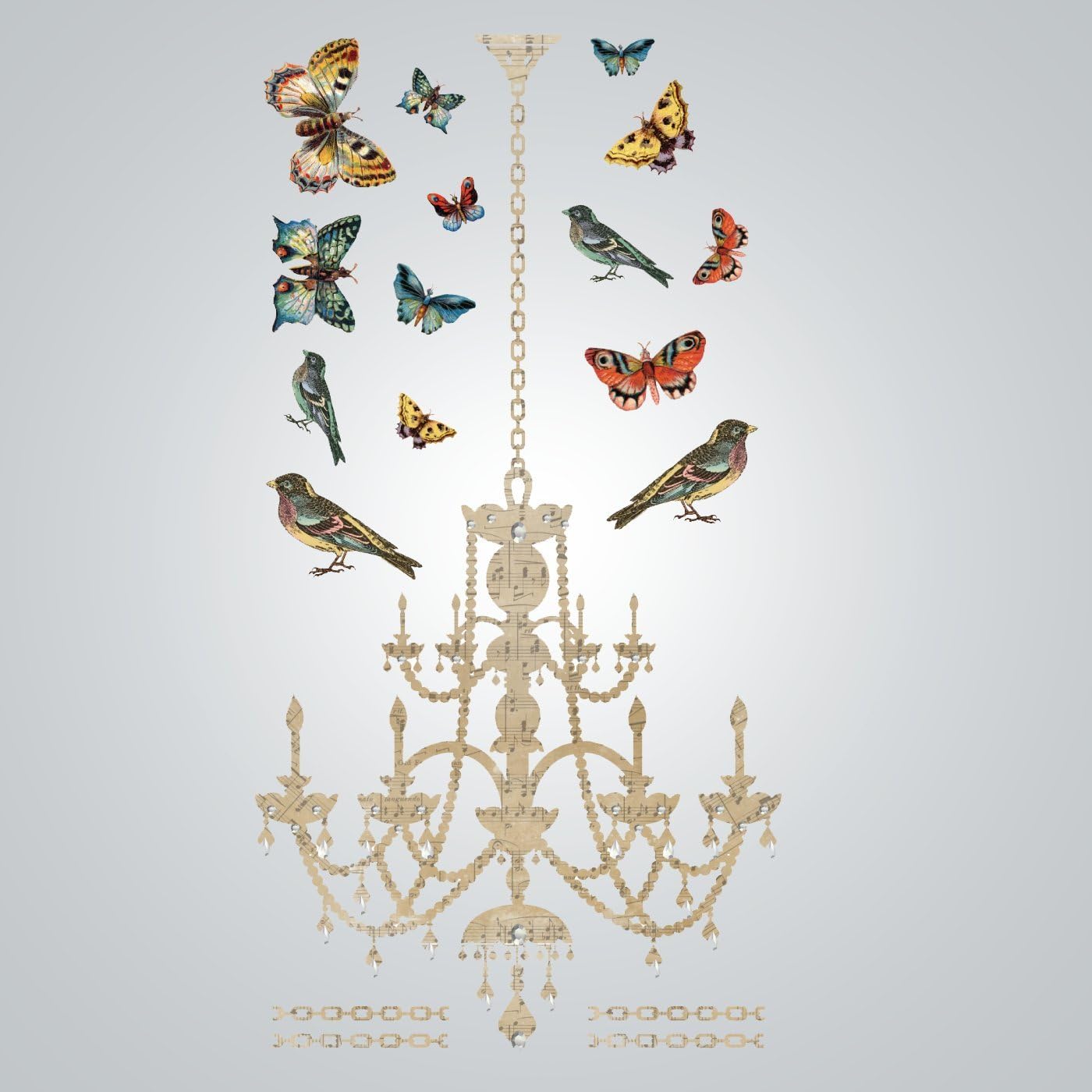 DCWV Wall Art Formal Affair Chandelier with Rhinestones