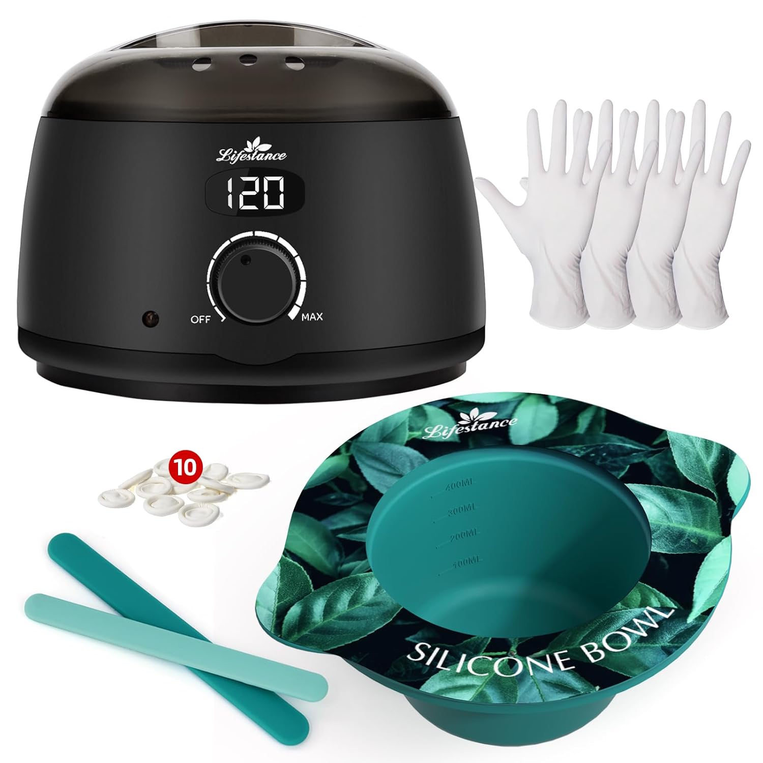 Lifestance Conical Silicone Wax Warmer Liner + L2 Digital Wax Warmer