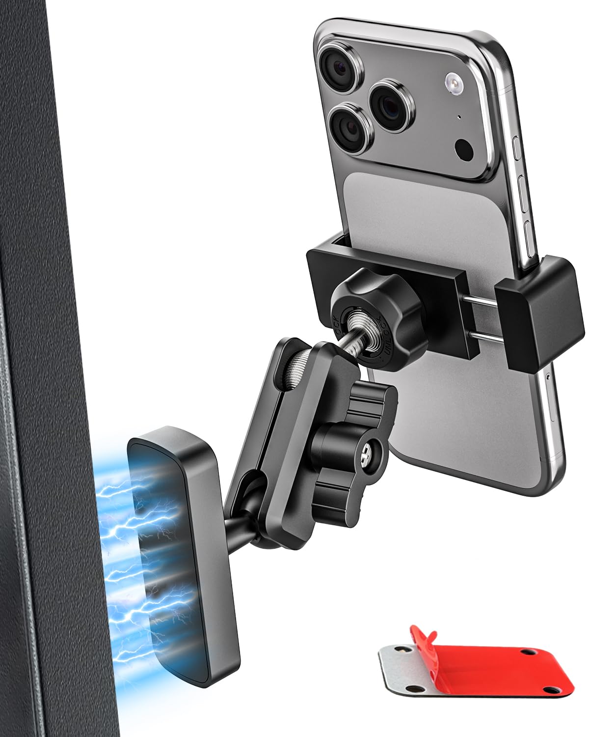 Soporte Magnético Móvil para Gimnasio, Frigorifico, Carretilla Elevadora | Soporte Móvil Iman Tractor para Todos los Teléfonos: iPhone 17 16 Pro Max, Android